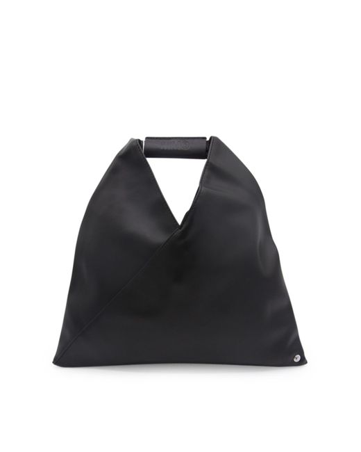 MM6 by Maison Martin Margiela Black Leather Japanese Tote Bag
