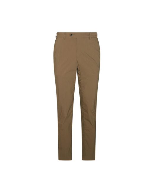 PT Torino Natural Brown Green Cotton Pants for men