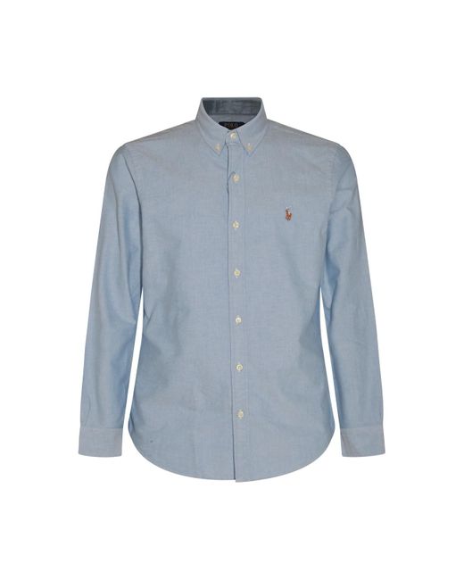 Polo Ralph Lauren Blue Cotton Shirt for men