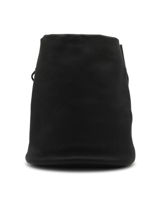 The Row Black Leather Joe Backpack