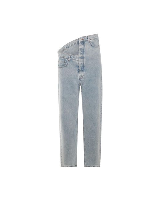 Y. Project Blue Cotton Denim Jeans for men