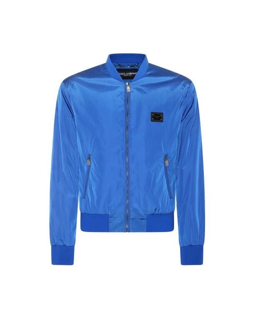 Dolce & Gabbana Blue Bomber Jacket, for men
