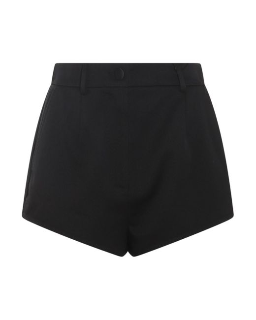 Dolce & Gabbana Black Wool Shorts