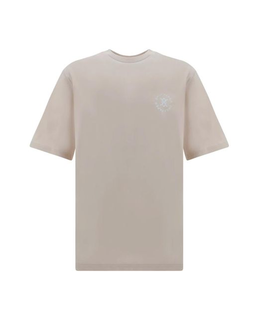 Daily Paper Gray Beige Cotton T-shirt for men