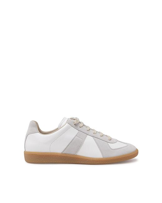 Maison Margiela White And Grey Leather Replica Sneakers for men