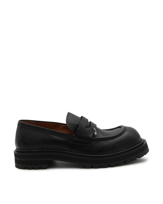 Marni Black Leather Loafers for men