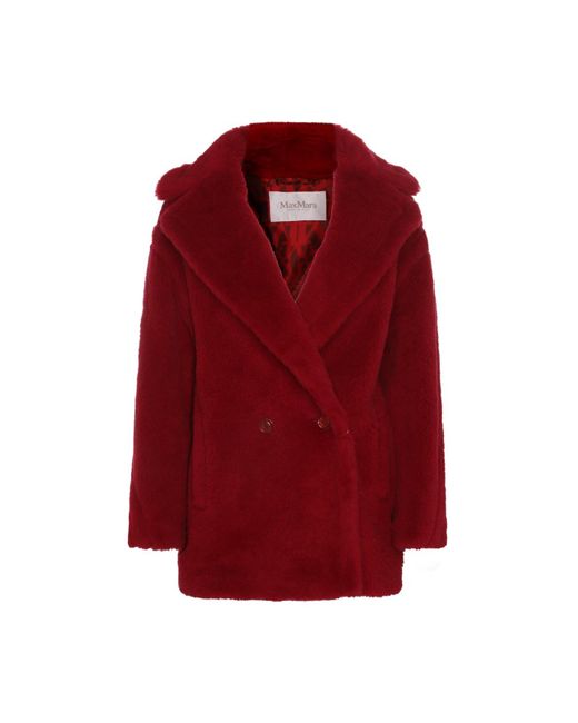 Max Mara Red Wool Frais Coat