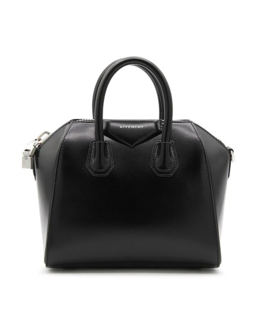 Givenchy Black Leather Antigona Mini Top Handle Bag