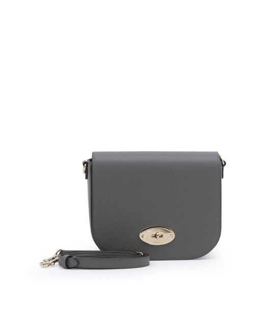 Mulberry Gray Grey Leather Darley Crossbody Bag
