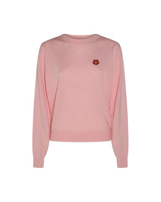 KENZO Pink Wool Boke Flower Sweater