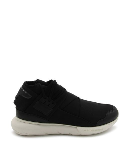Y-3 Black And Off White Qasa Sneakers
