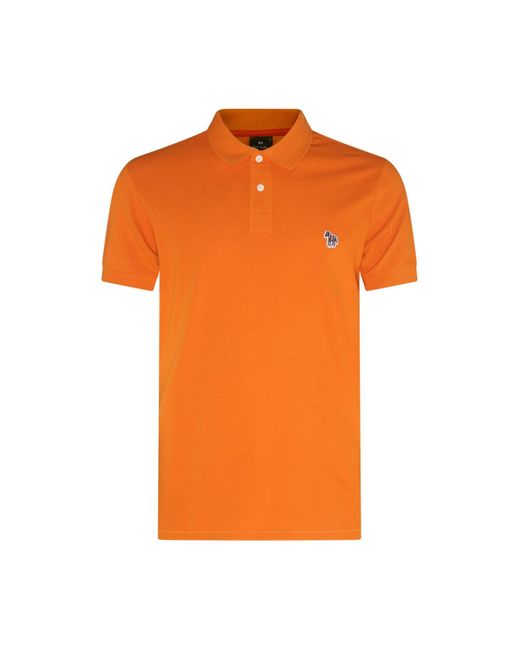 PS by Paul Smith Orange Cotton Polo Shirt for men