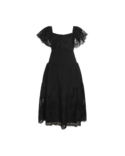 Self-Portrait Black Cotton Dress