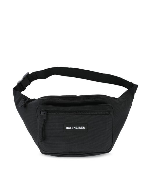 Balenciaga Black Canvas Explorer Belt Bag for men