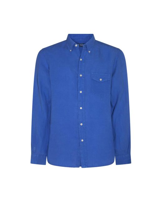 Polo Ralph Lauren Blue Cotton Shirt for men