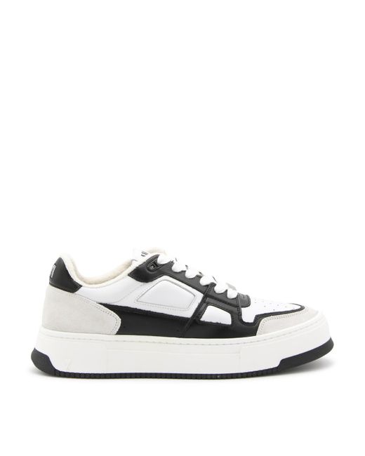 AMI Ami Paris Black And White Leather Arcade Sneakers for men