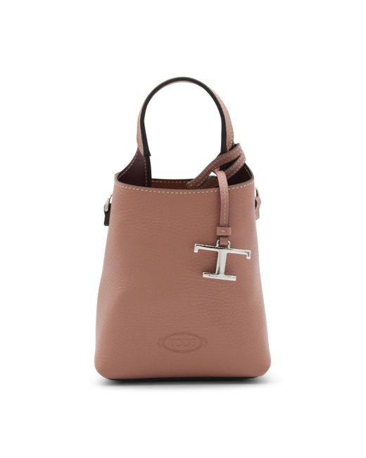 Tod's Brown Glicin Leather Micro Tote Bag