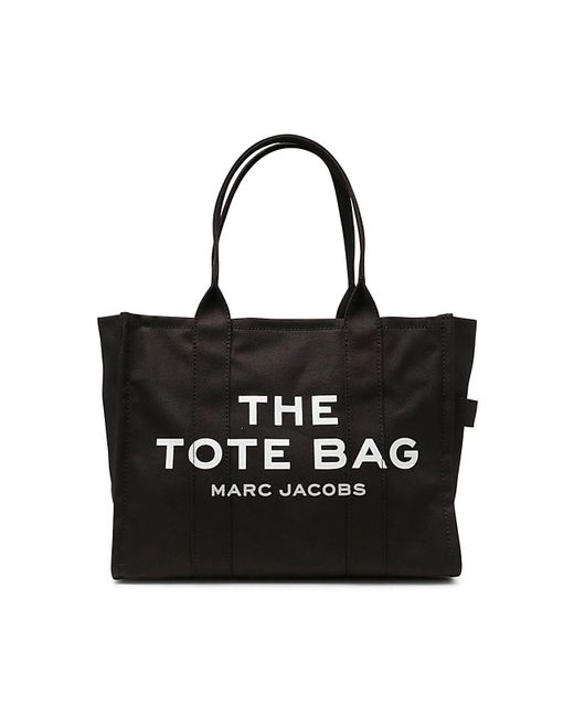 Marc Jacobs Black And White Canvas Tote Bag
