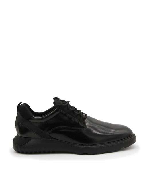 Hogan Black Leather H600 Lace Up Shoes for men
