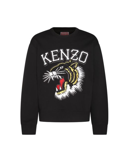 KENZO Black Multicolour Cotton Sweatshirt for men