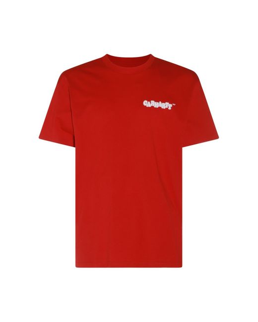 Carhartt Red Cotton T-shirt for men