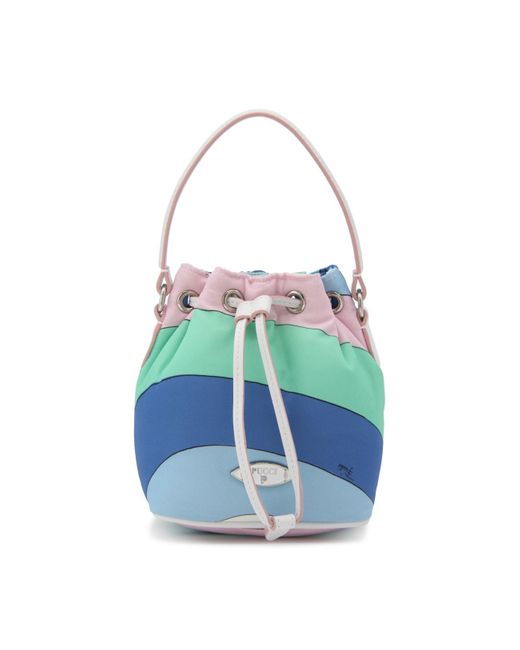 Emilio Pucci Blue Multicolor Yummy Bucket Bag