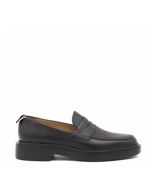 Thom Browne Blue Leather Penny Loafers