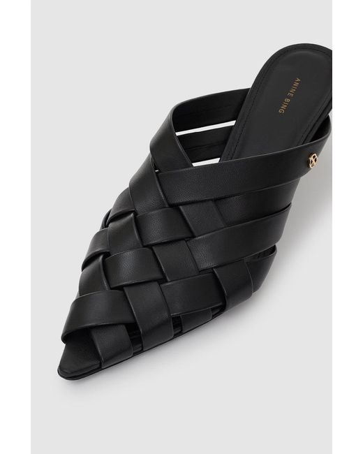 Anine Bing Black Eve Mules