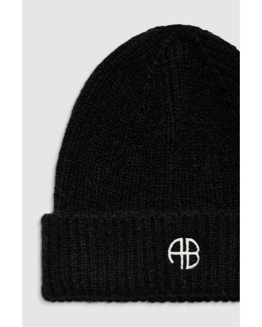 Anine Bing Black Elia Beanie