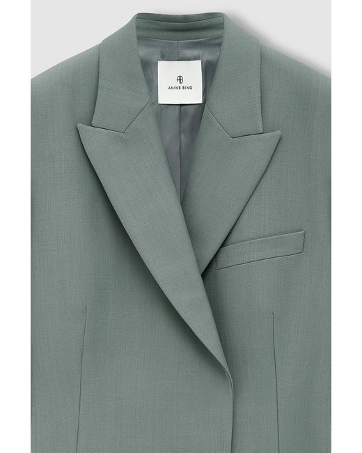 Anine Bing Green Aretha Blazer