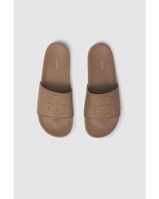 Anine Bing White Isla Slides