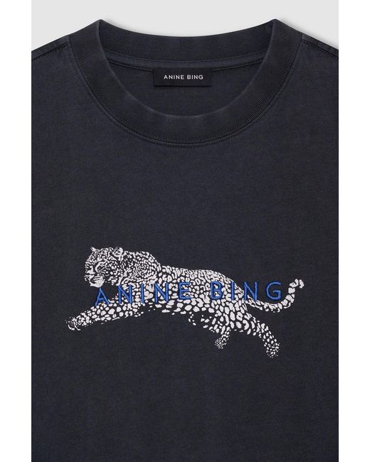 Anine Bing Blue Beth Mini Dress Leopard