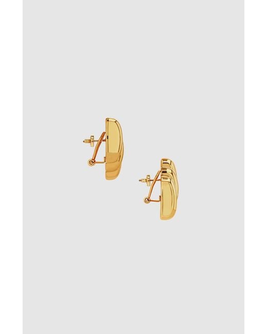 Anine Bing Multicolor Diagonal Ribbed Earrings