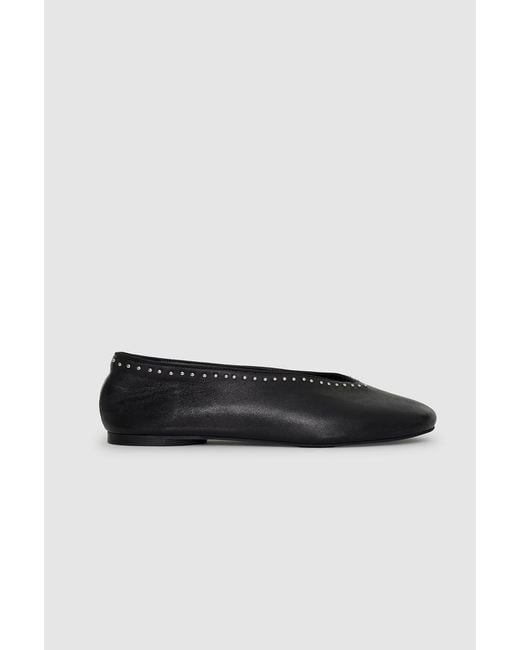 Anine Bing Black Ana Flats Studs