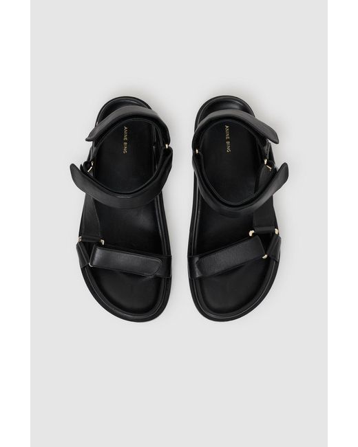 Anine Bing Black Jess Sandals
