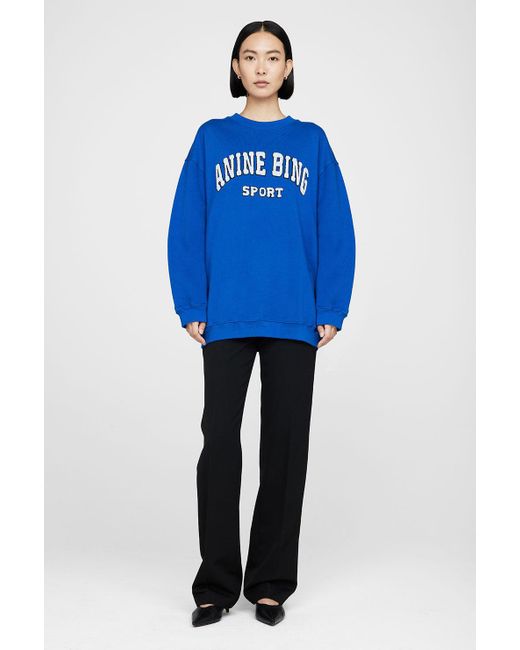 Anine Bing Tyler Sweatshirt in Blue | Lyst UK