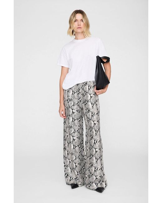Anine Bing White Roslyn Pant