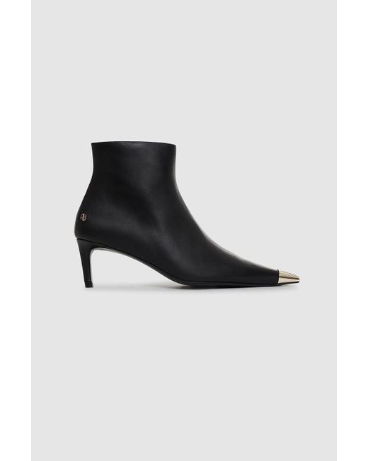 Anine Bing Black Nina Boots With Metal Toe Cap