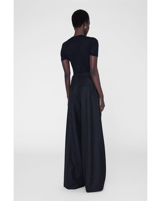 Anine Bing Black Lou Trouser
