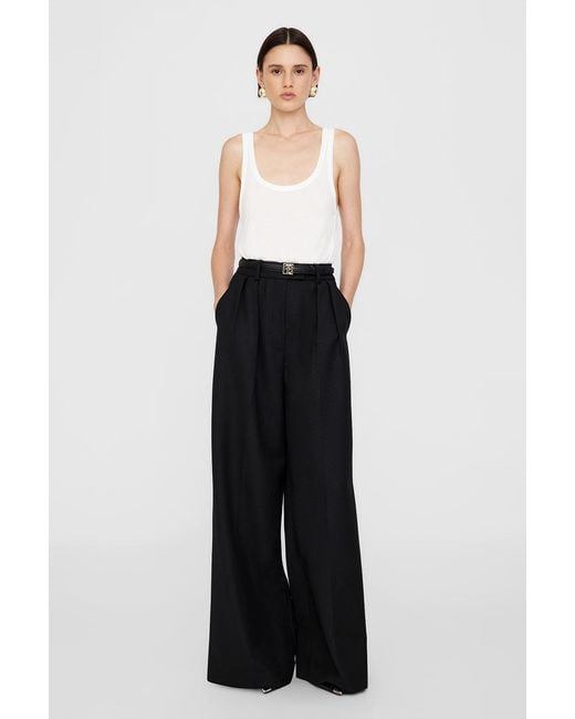 Anine Bing White Lou Trouser