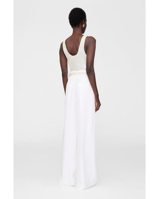 Anine Bing White Lea Top