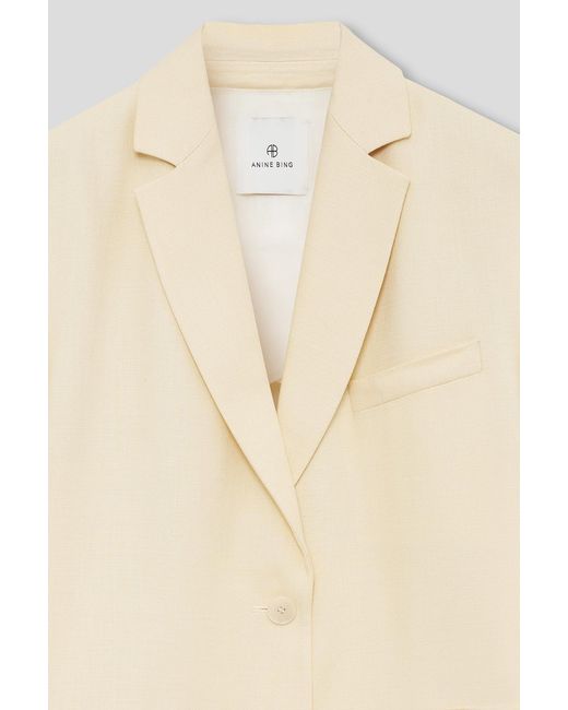 Anine Bing Natural Quinn Blazer