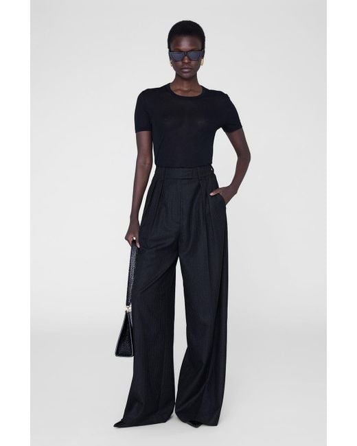 Anine Bing Black Lou Trouser