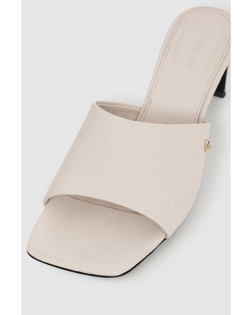 Anine Bing White Jayden Mule Sandals