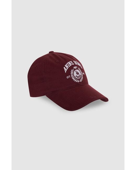 Anine Bing Red Jeremy Baseball Collegiate Cap