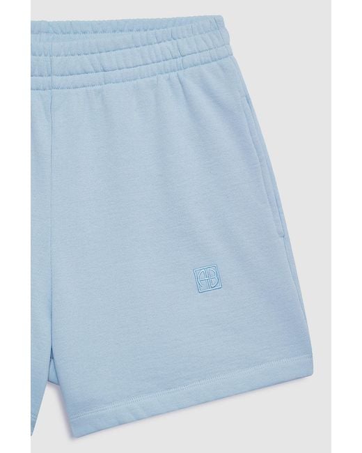 Anine Bing Blue Framed Monogram Kam Short