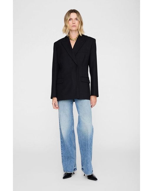 Anine Bing Blue Aretha Blazer