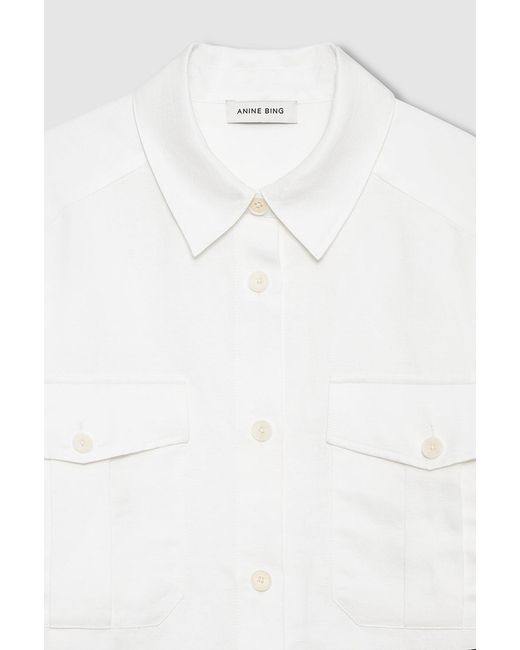 Anine Bing White Edith Shirt