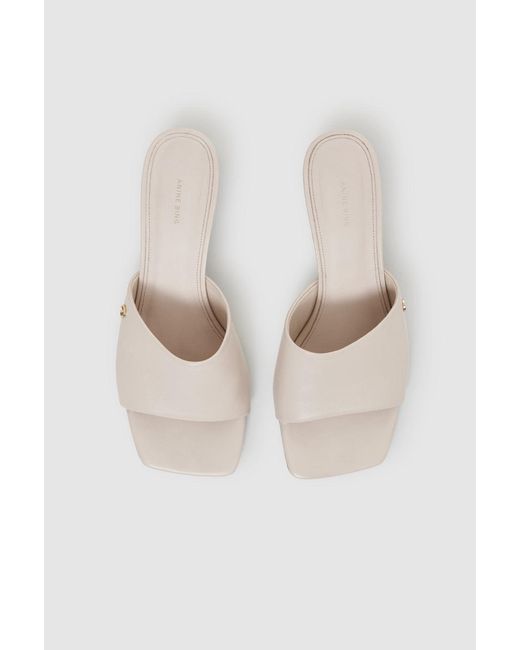 Anine Bing White Jayden Mule Sandals