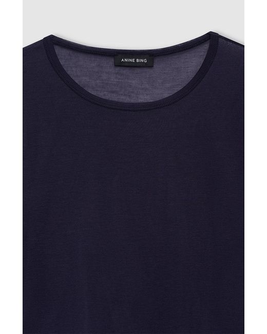 Anine Bing Blue Sylvie Long Sleeve Tee